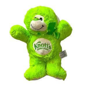 Knott’s Farm 10 inch lime green plush bear stuffed animal toy
